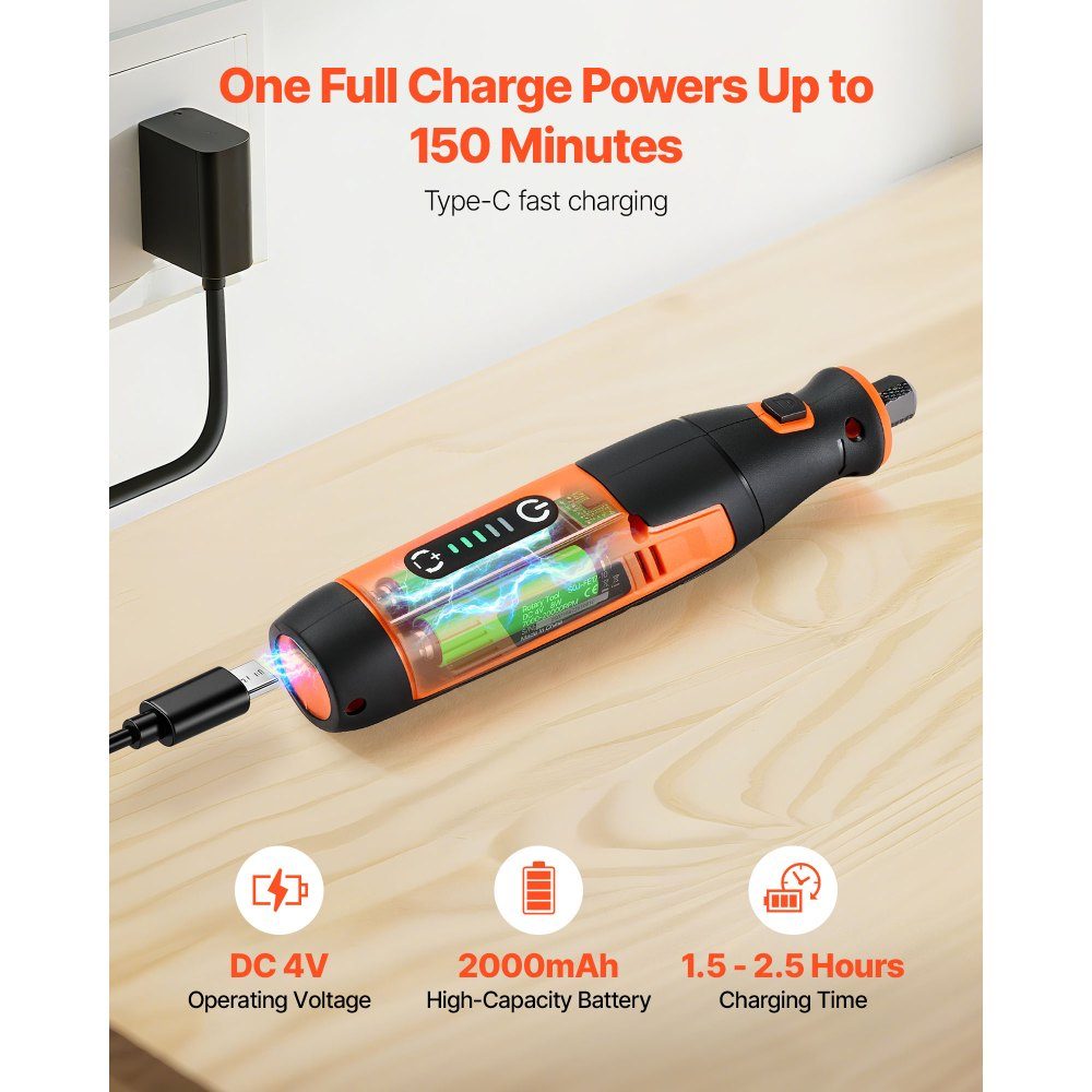 73-teiliges kabelloses Multifunktionswerkzeug-Set, tragbares DC4V-Mini-Rotationswerkzeug mit 5 Geschwindigkeiten, 7000-20000 U/min, zum Gravieren, Schleifen, Polieren, Schnitzen, Schneiden, Heimwerken