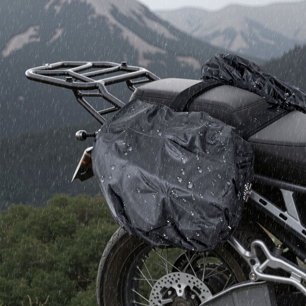 Motorrad-Satteltasche, 15 l x 2, großes Fassungsvermögen, Seitensatteltasche mit wasserdichtem Regenschutz und Riemen, kompatibel mit den meisten Motorrädern, Gepäckaufbewahrungstasche, Motorradgepäck Motorrad-Satteltasche, 15 l x 2, großes Fassungsvermögen, Seitensatteltasche mit wasserdichtem Regenschutz und Riemen, kompatibel mit den meisten Motorrädern, Gepäckaufbewahrungstasche, Motorradgepäck