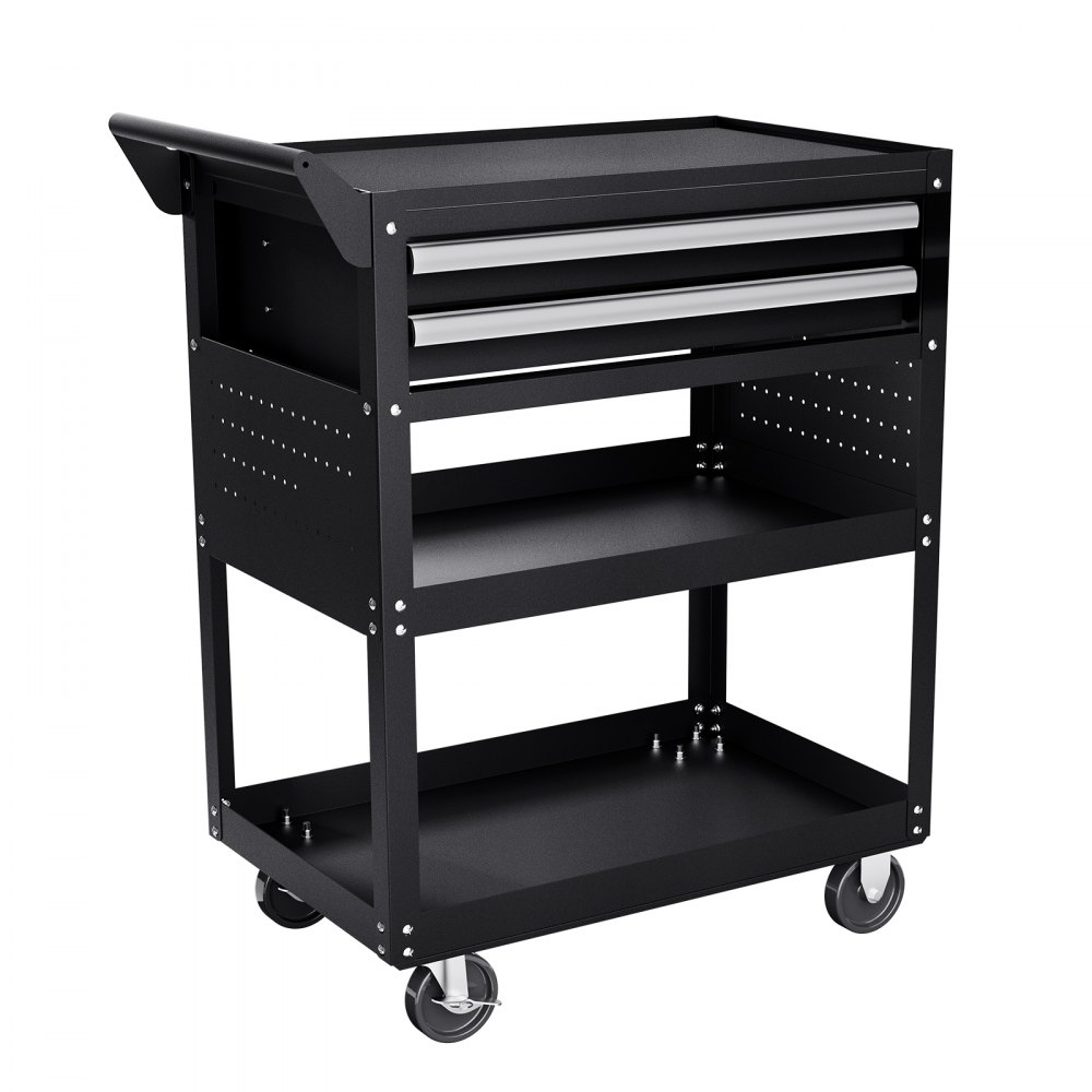 Werkzeugwagen 785x450x945 mm, 181 kg Tragkraft, Werkstattwagen mit 2 Schubladen, Aufbewahrungsorganisator für Mechanik-Werkzeuge, für Garage, Lager & Werkstatt, Schwarz Werkzeugwagen 785x450x945 mm, 181 kg Tragkraft, Werkstattwagen mit 2 Schubladen, Aufbewahrungsorganisator für Mechanik-Werkzeuge, für Garage, Lager & Werkstatt, Schwarz
