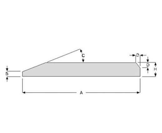 Set van 10x messen voor graafmachine 110x12 enkelzijdige JCB