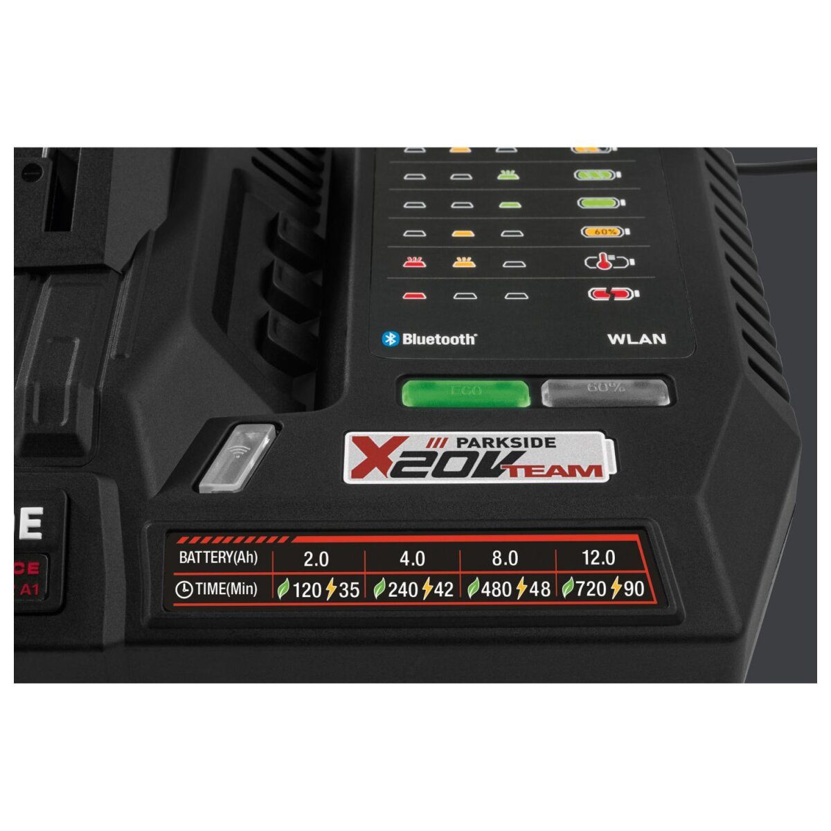 PARKSIDE PERFORMANCE® 20 V Smart Batterieladegerät »PLGS 2012 A1«, ohne Batterie