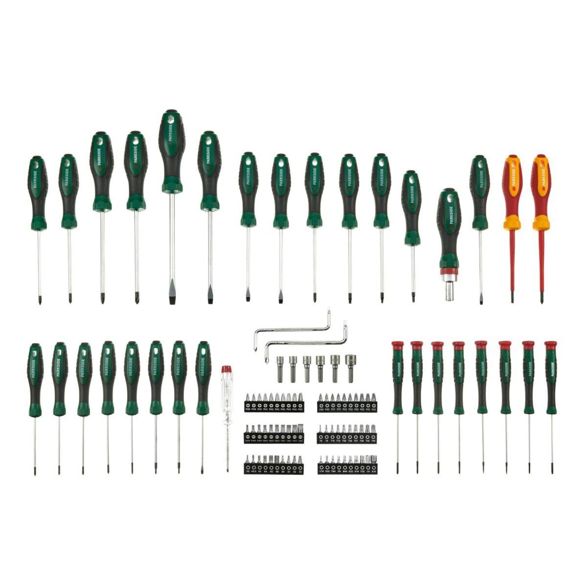 PARKSIDE® screwdriver and bit set, 101 pieces
