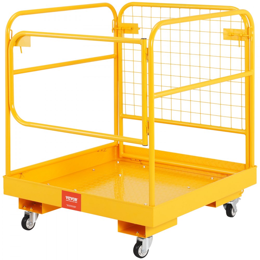 Plate-forme de travail Panier de travail 92x92cm en panier de sécurité Q235B Max. capacité de chargement jusqu'à 544 kg plateforme de chariot élévateur pour 1 à 2 personnes plateforme de travail pliable pour chariot élévateur pour un travail en hauteur en Plate-forme de travail Panier de travail 92x92cm en panier de sécurité Q235B Max. capacité de chargement jusqu'à 544 kg plateforme de chariot élévateur pour 1 à 2 personnes plateforme de travail pliable pour chariot élévateur pour un travail en hauteur en