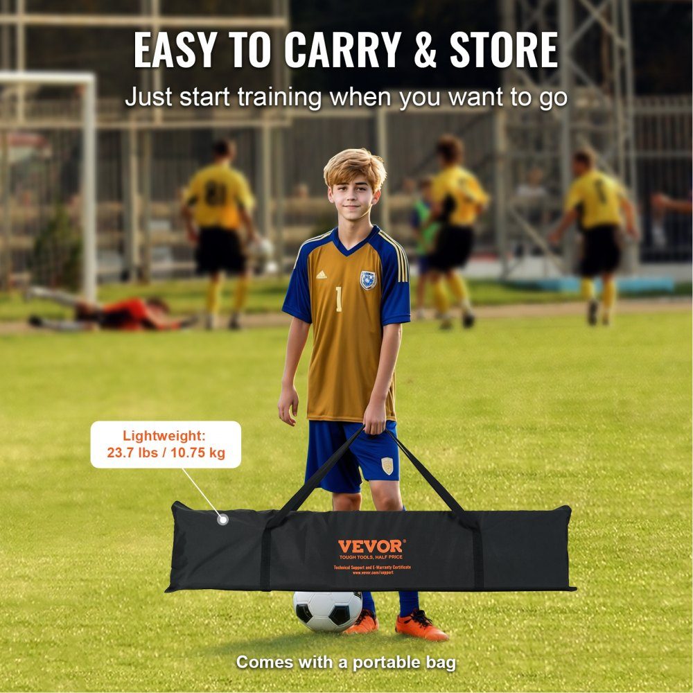 Voetbal Rebounder Kickback Doel Rebound Muur 144" x 48" Verstelbaar