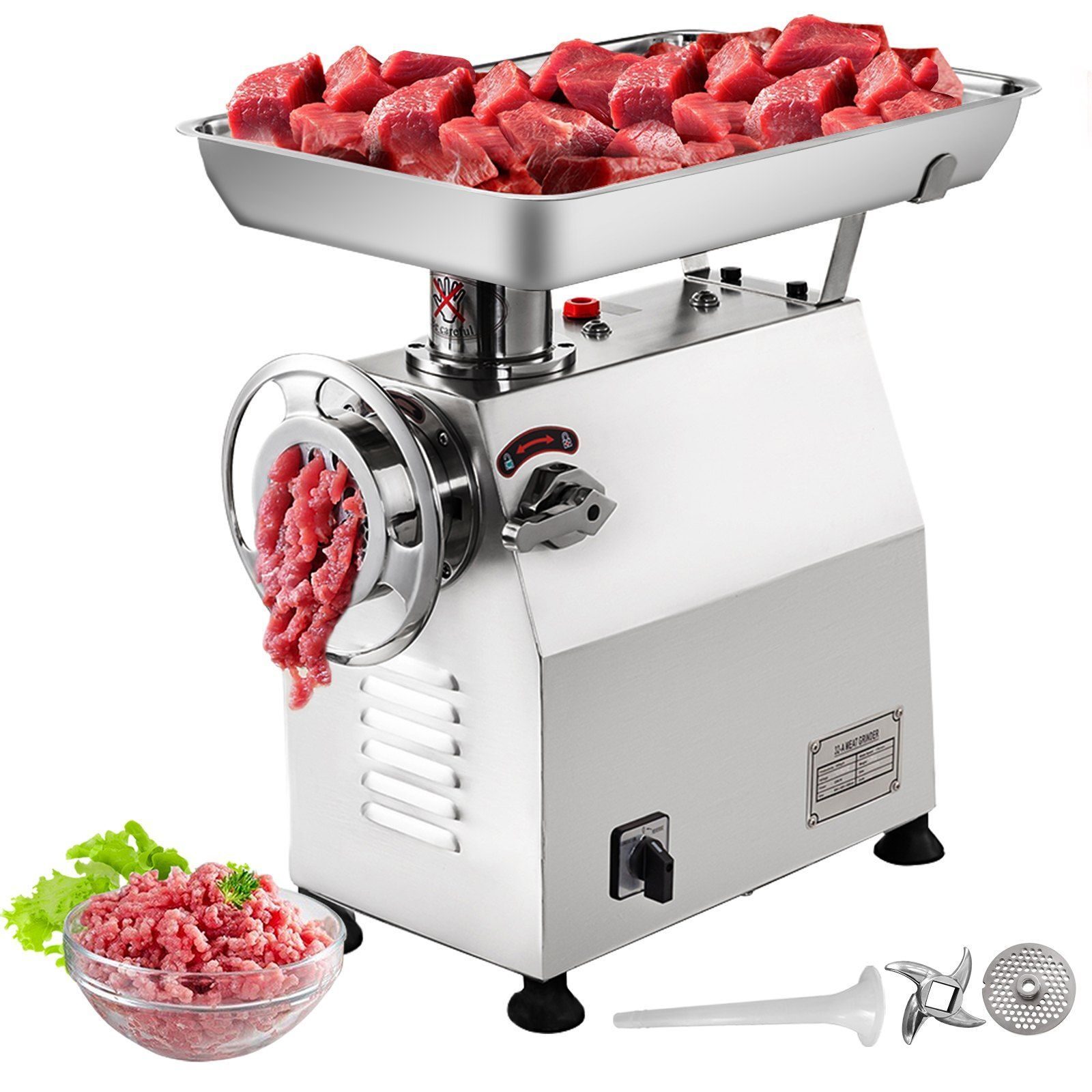 Meat Grinder Electric Minced Meat Machine 350 kg/h Stainless Steel Meat Grinder for Supermarkets Butcher Shop Restaurant