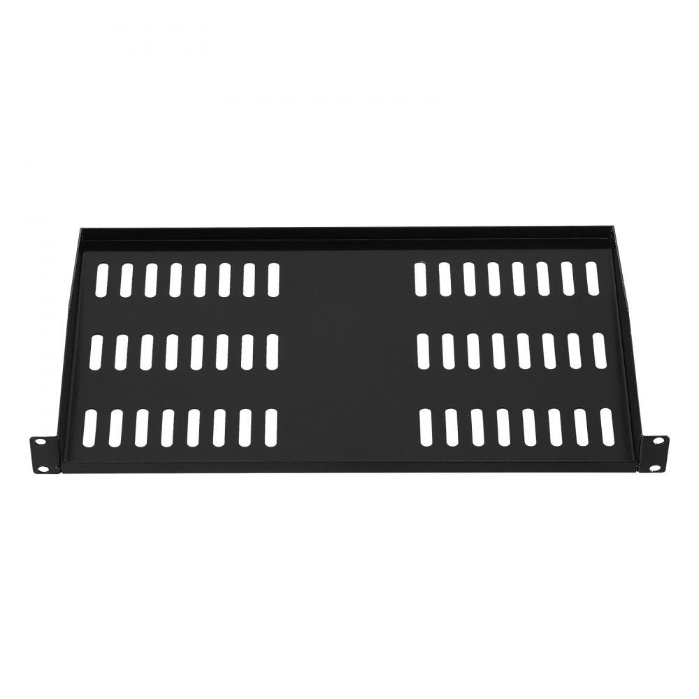 1 HE Server-Rack-Regal, 4 Stück, 22,7 kg, belüfteter Ausleger, Wandmontage oder Rack-Montageregal mit Regal, 25,4 cm Tiefe, gute Luftzirkulation für 48,3 cm Schrank, Computer, Netzwerkausrüstung