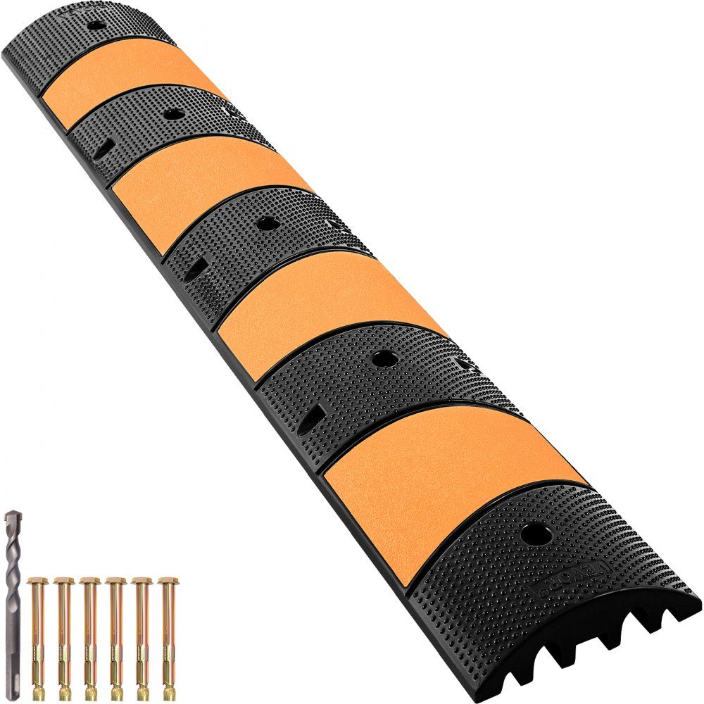 Cable protection ramp, cable bridge, overrun protection ramp with 2 channels 185x31x5.5cm up to 9980kg
