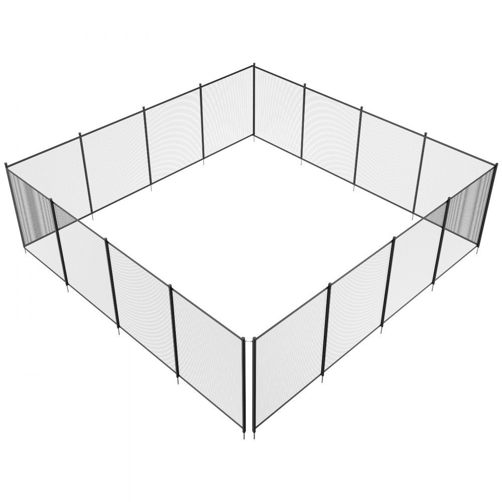 Zwembadhek, 4' x 55', verwijderbare kinderveiligheid zwembadhek, eenvoudige doe-het-zelf-installatie, zwembadhek, 12oz Teslin PVC zwembadheknet, beschermt kinderen en huisdieren