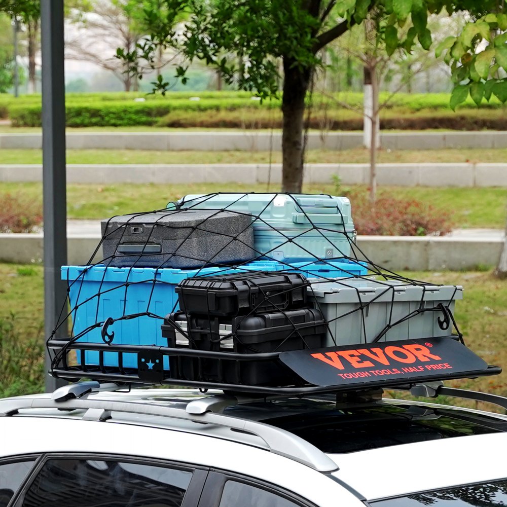 Roof Rack Basket Car Roof Basket Universal 1175 x 915 x 114 mm, Roof Rack Tray 90 kg Load Capacity Railing Rack Cargo Luggage Rack Black for Camping, Barbecue, Car Trips etc Roof Rack Basket Car Roof Basket Universal 1175 x 915 x 114 mm, Roof Rack Tray 90 kg Load Capacity Railing Rack Cargo Luggage Rack Black for Camping, Barbecue, Car Trips etc