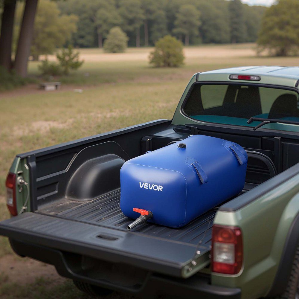 Water Storage Bladder, 113L PVC Soft Water Bag, Water Storage Container, Leak-proof and Wear-resistant RV Water Tank for Outdoor RV Truck Irrigation