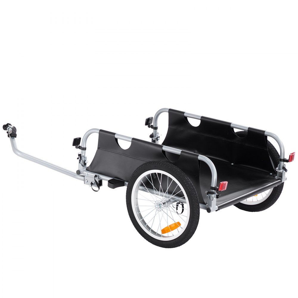 Fahrradanhänger, 45 kg Tragkraft, Transportanhänger, klappbar und verstaubar, Schnellspanner mit Universalkupplung, 41 cm Räder, sichere Reflektoren, geeignet für 558,8-711,2 mm Fahrradräder
