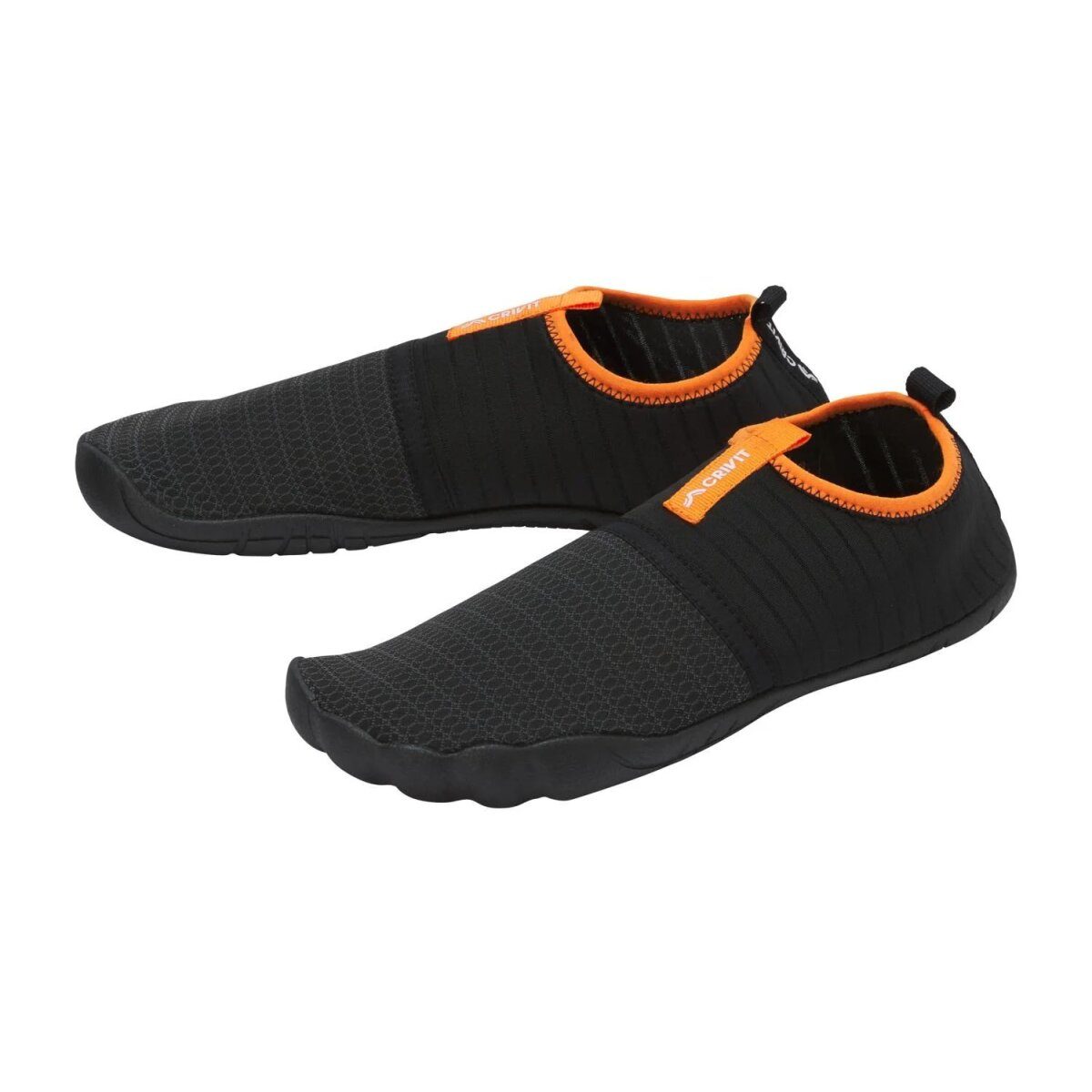CRIVIT Herren-Aquaschuhe, 41, schwarz/orange