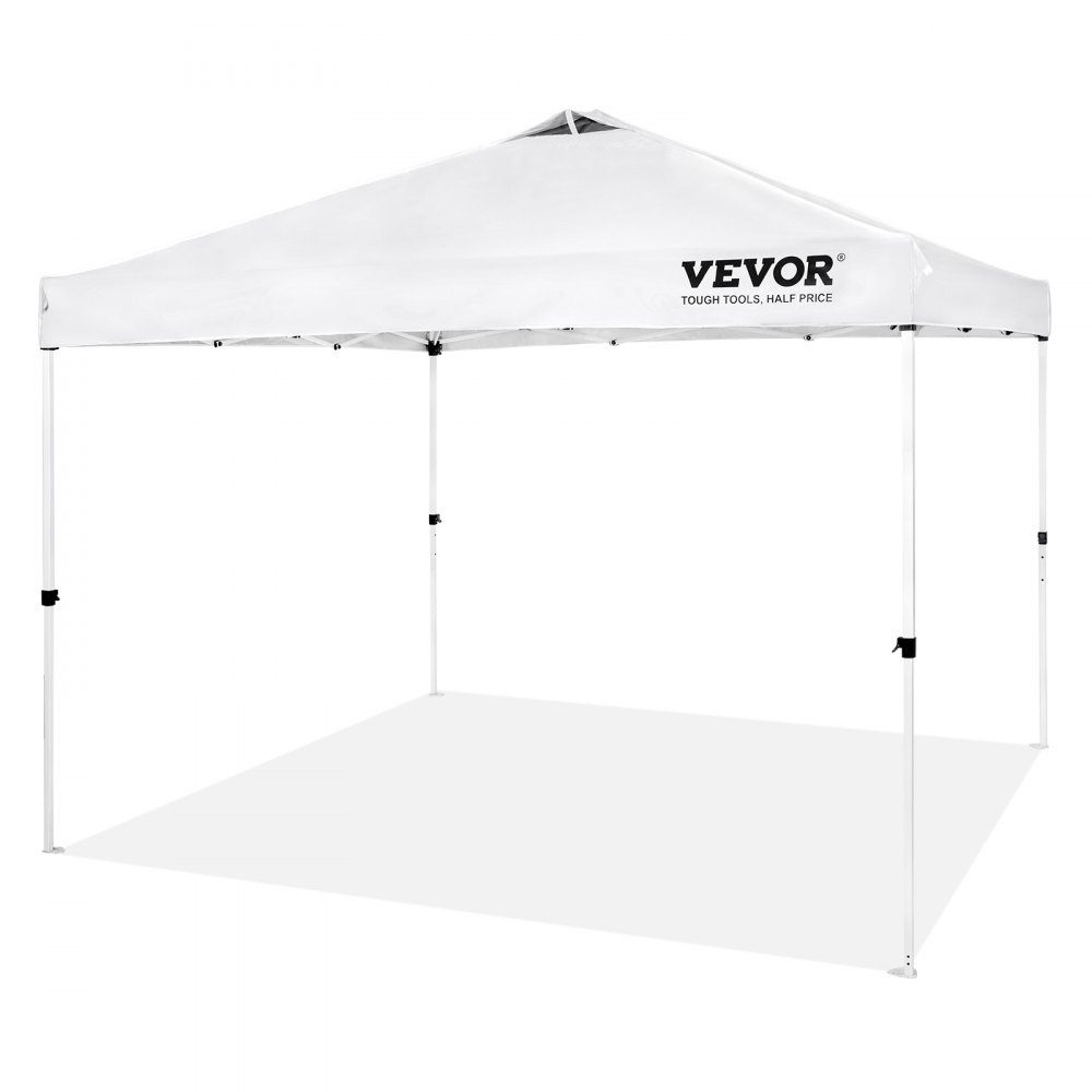 Tonnelle de jardin 120" x 120" x 120" Tente de jardin en tissu enduit d'argent PU 250D tonnelle pliante avec sac de rangement tente de fête tente pop-up pour 6-8 personnes tonnelle de jardin blanche pour voyage de camping