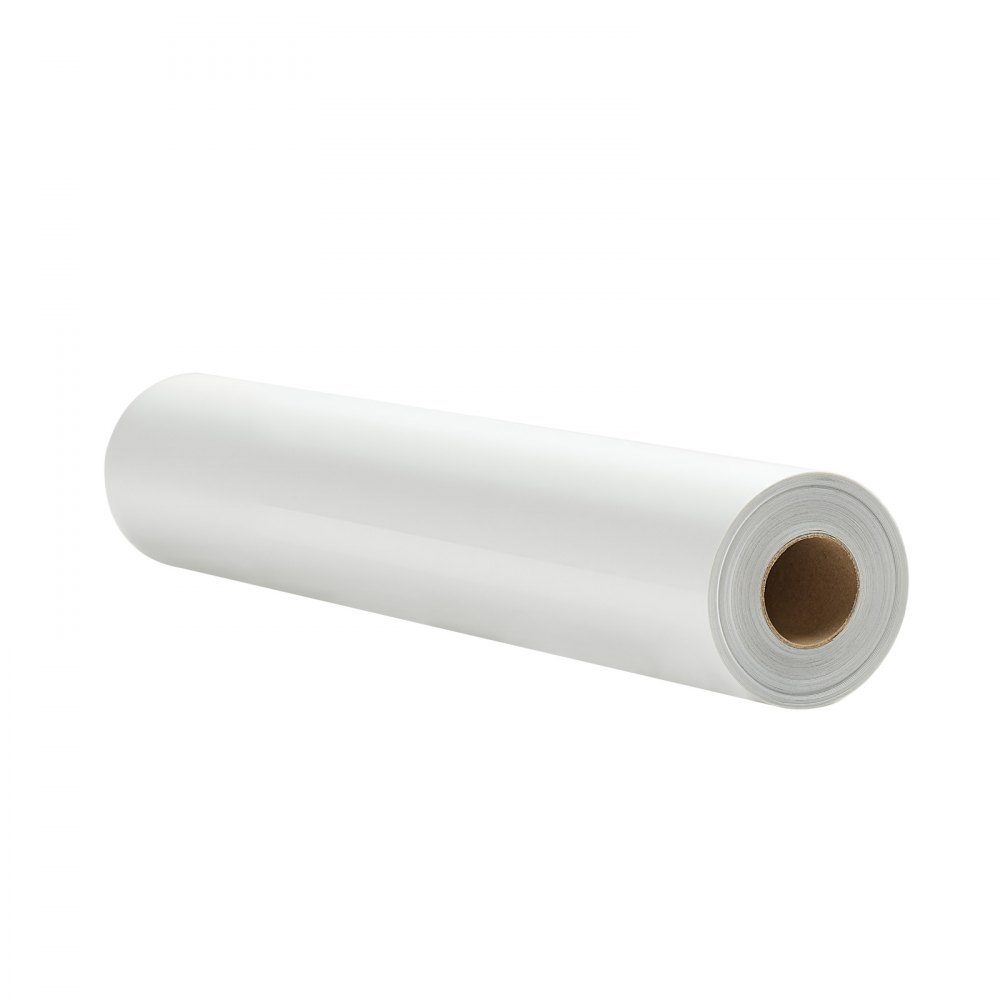Vinylfilm Heat Transfer Transfer Film (304,8 x 7260 mm) Glanzend wit HTV Opstrijkbare vinylrol Compatibel met snijmachines voor verschillende materialen T-shirts Kussens Hoeden