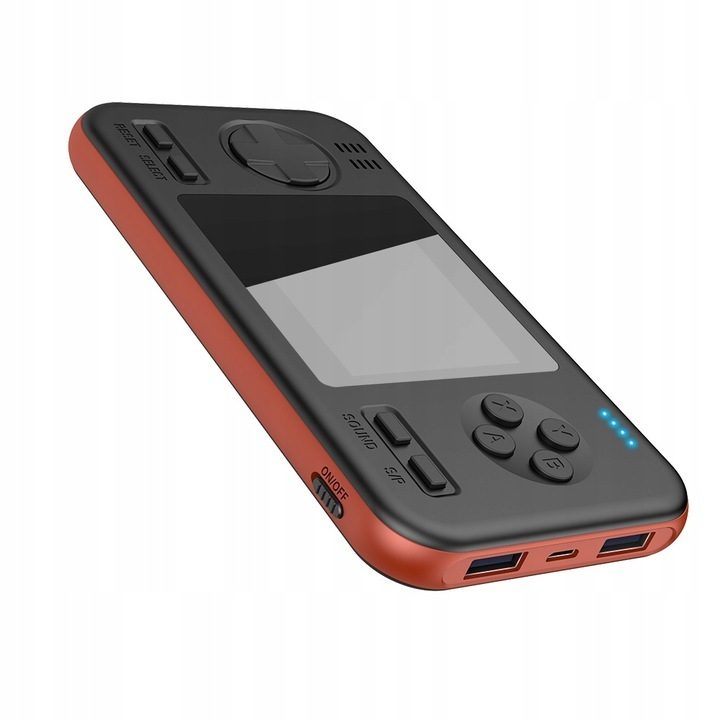 All-in-One Powerbank 8000 mAh + Mini-Retro-Konsole mit 416 Spielen XXL-Starterset FARBE WAHL