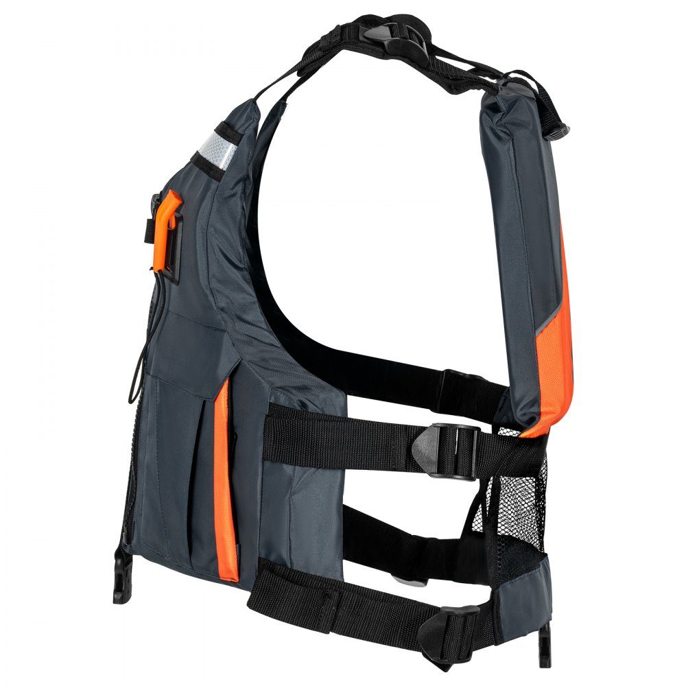Water Sports Life Jacket PFD 110N Buoyancy Vest Waterproof Nylon Life Jacket for Water Activities Fishing Kayaking Surfing Boating Men Women XL