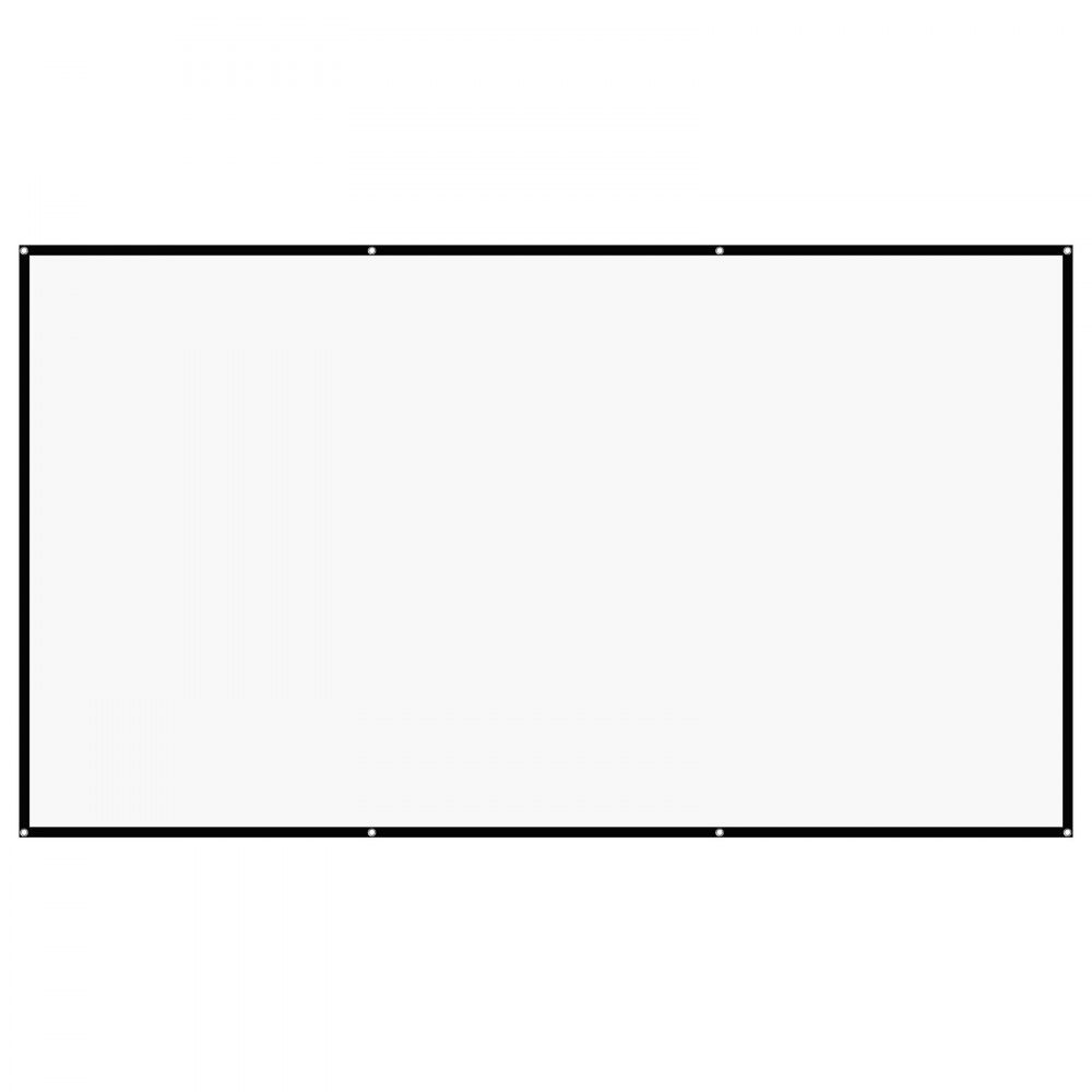 Manual Projection Screen 120" 16:9 4K 1080 HD Wall Mounted Projection Screen with 8 Hooks and Double Sided Tapes Movie Projection for Home Theater