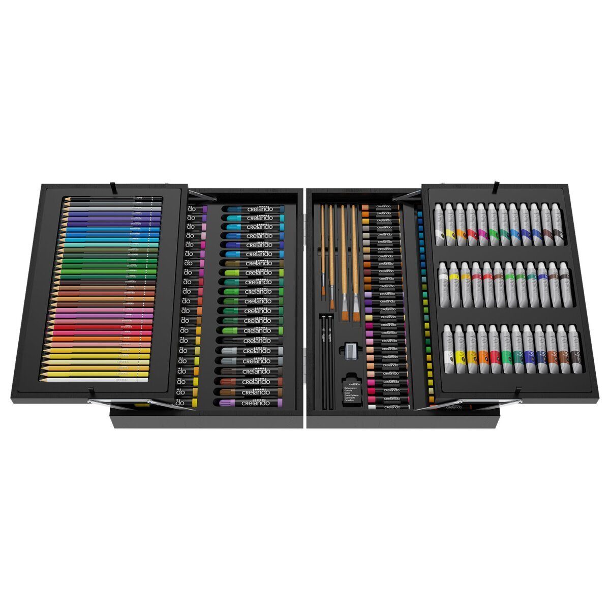 crelando Künstler-Malkoffer kreativ XXXL Starter-Set