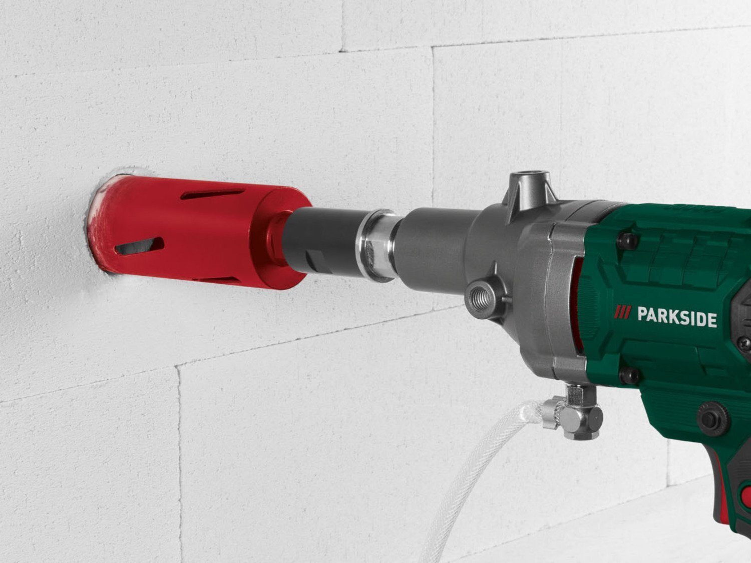 XXL starter set core drill 1800 W, 120 mm drilling diameter mit 12-teiligem drill set