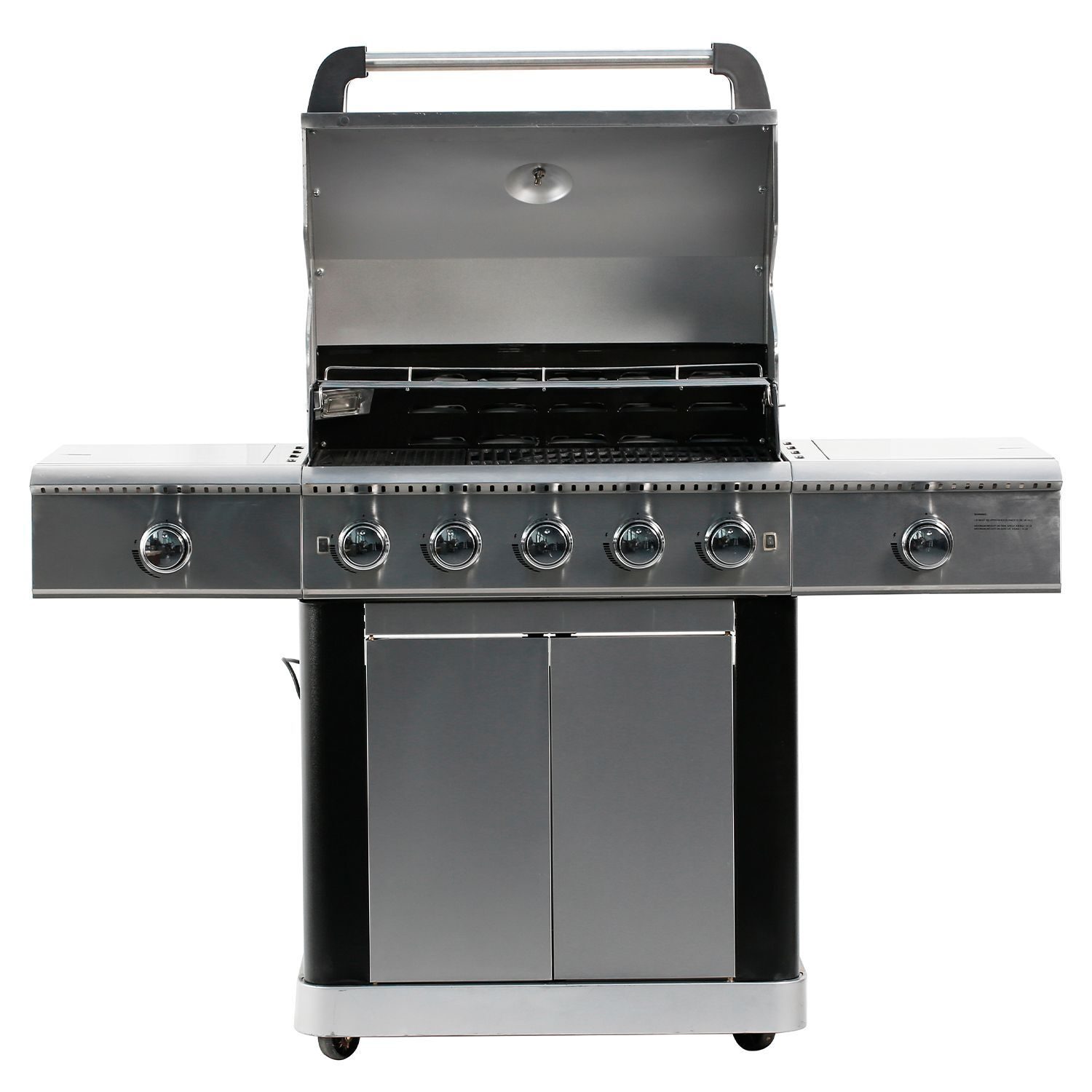 Gasgrill 5+2 BBQ Grillwagen Edelstahlbrenner mit 2 Seitenbrennern