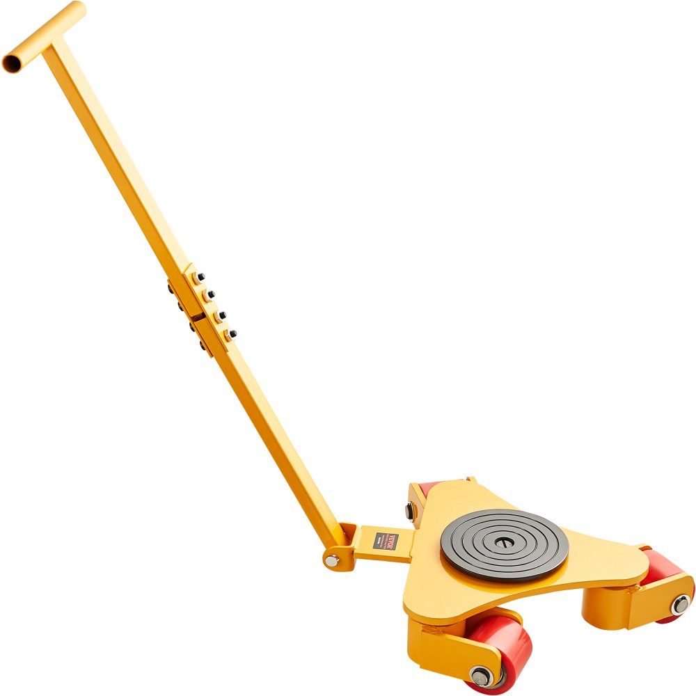 3T transport chassis with handle 425x335x116mm transport wheels made of carbon steel industrial roller with 3x 360° PU wheels roller Ф165x10mm swivel plate furniture transport aid transport roller
