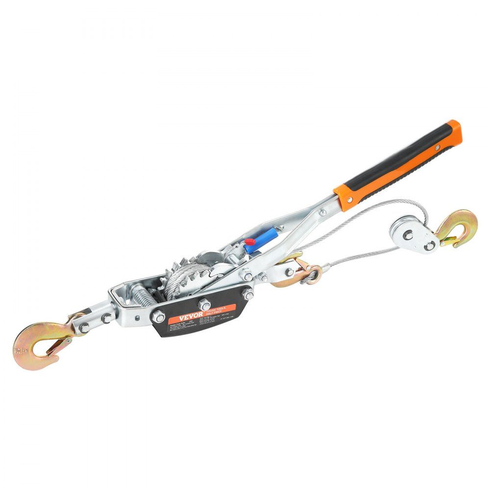 Towing Winch, 5T Pulling Force, 3.5M Steel Cable, 3 Hooks, Heavy Duty Two Speed ​​Ratchet Puller Tool, Automotive Hoist Cable Puller, Ideal for Vehicle Rescue