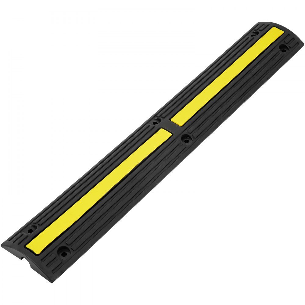 Kabelschutzmatte Kabelkanal schwarz Außenkabelkanal 4x 1-Kanal Schlauchbrücke Kabelbrücke Überlaufschutz Kabel 100x 15x3,1cm
