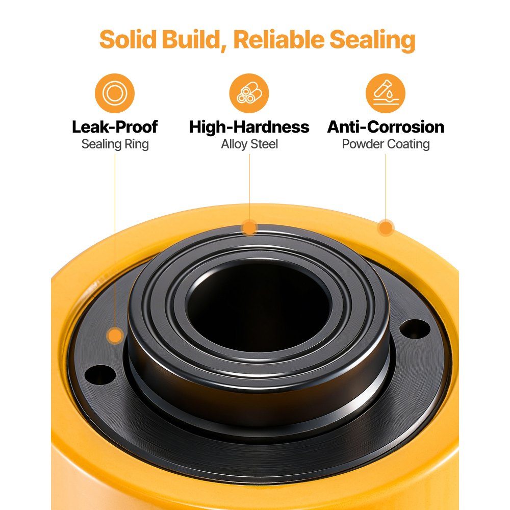 Hydraulic cylinder jack capacity 20T hydraulic cylinder 100mm stroke single-acting portable yellow hydraulic cylinder