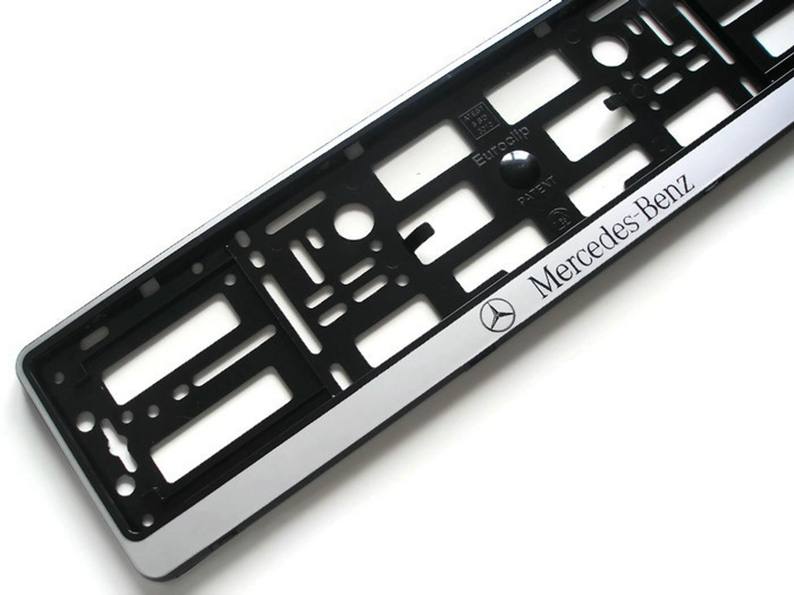Support de plaque d'immatriculation Mercedes-Benz – nouveau design avec inscription Support de plaque d'immatriculation Mercedes-Benz – nouveau design avec inscription