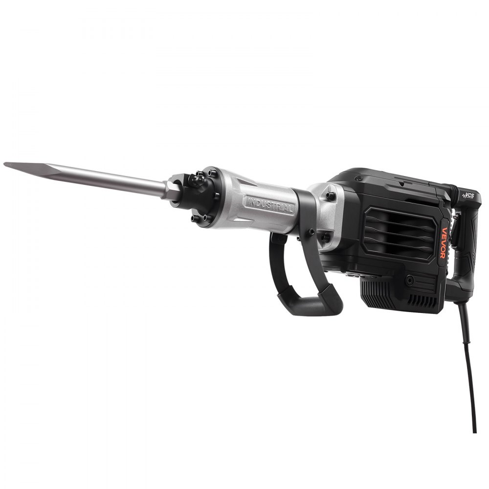 Abbruchhammer, 3000 W, elektrischer Betonhammer, 1700 BPM Presslufthammer mit Spitzmeißel, Tragetasche, Handschuhen und Schutzbrille, für Betonwände, Ziegel, Fliesen, Fundamente, Schwarz