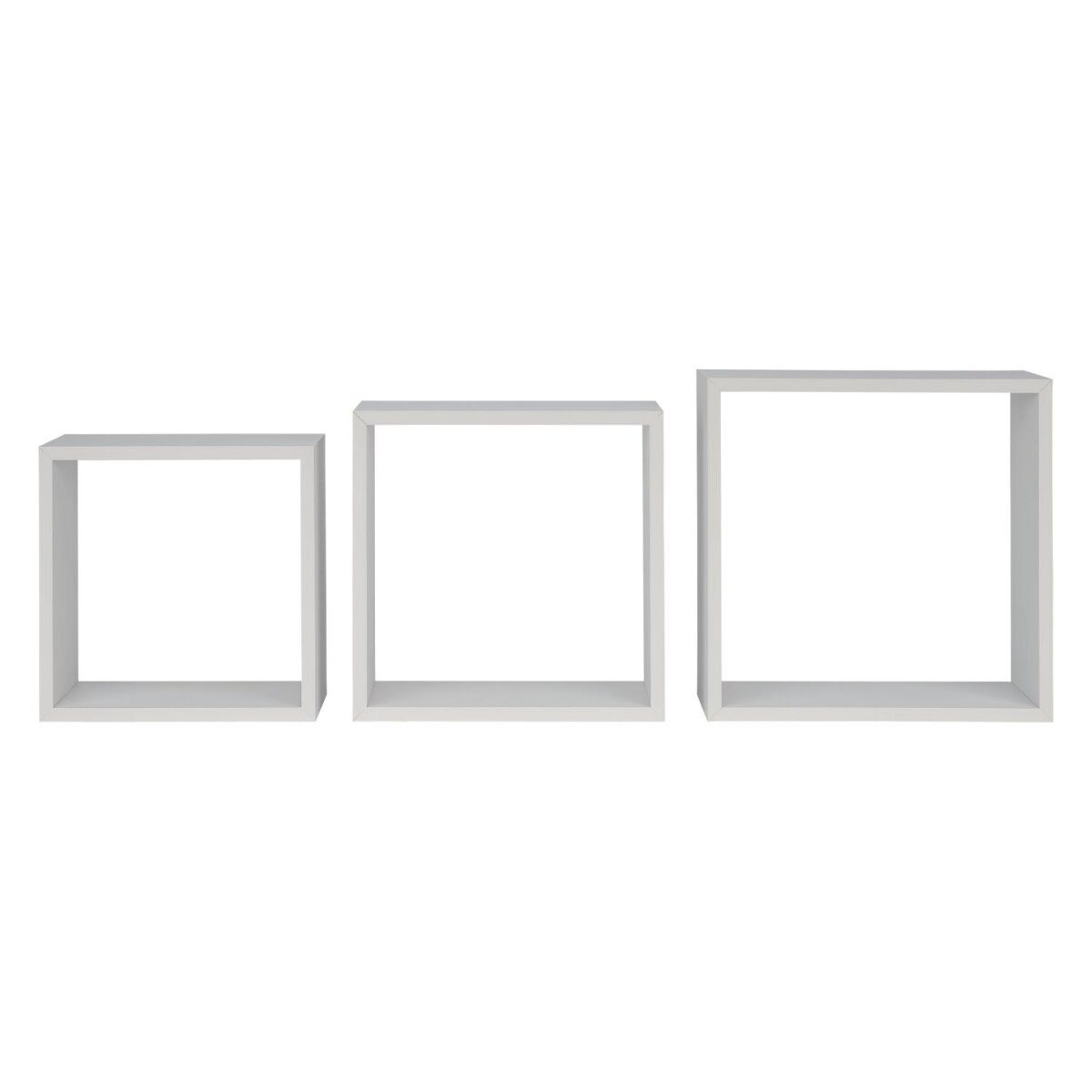 LIVARNO® Plankkubusset (Plankkubusset van 3 30 x 30 cm, wit)