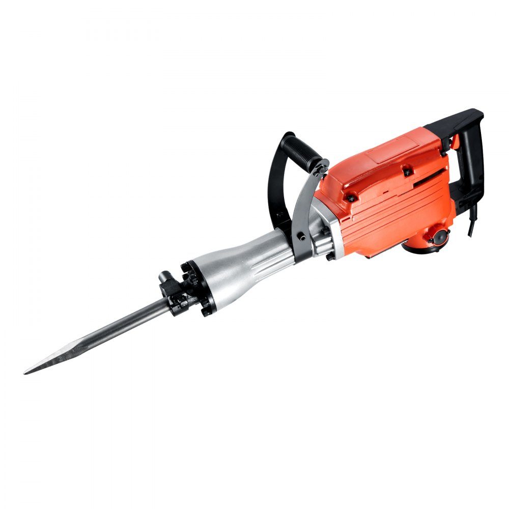 Heavy Duty Concrete Breaker Demolition Hammer 2200W 1-1/8"/28.6mm Electric Demolition Hammer Drill Concrete Hammer 1400BPM Includes Pointed Chisel Flat Chisel for Slate Concrete etc