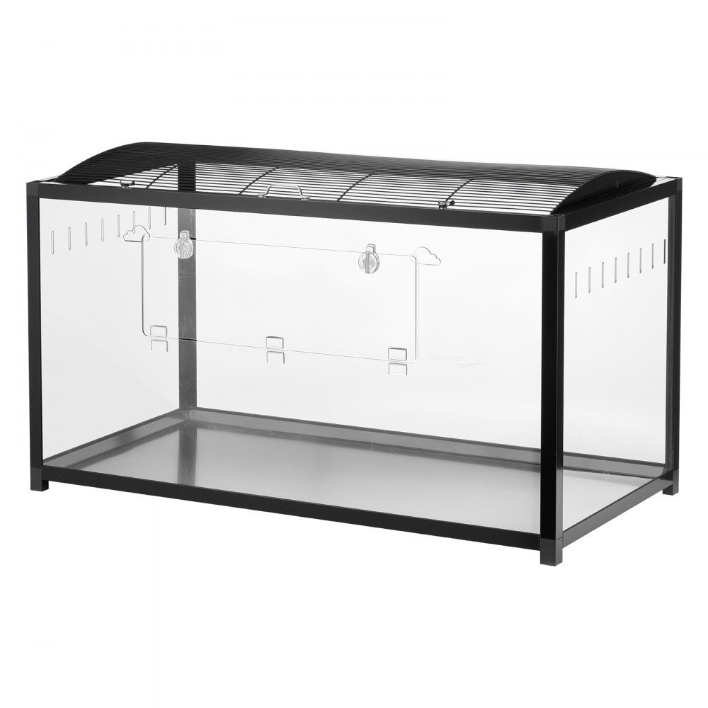 Hamsterkäfig, 360°-Ansicht, transparenter Hamsterlebensraum, Kleintierkäfig, 96 x 47 x 55 cm, belüfteter Mäusekäfig mit Vordertür, Rattenkäfig, tragbares Hamsterhaus für Ratten, Meerschweinchen