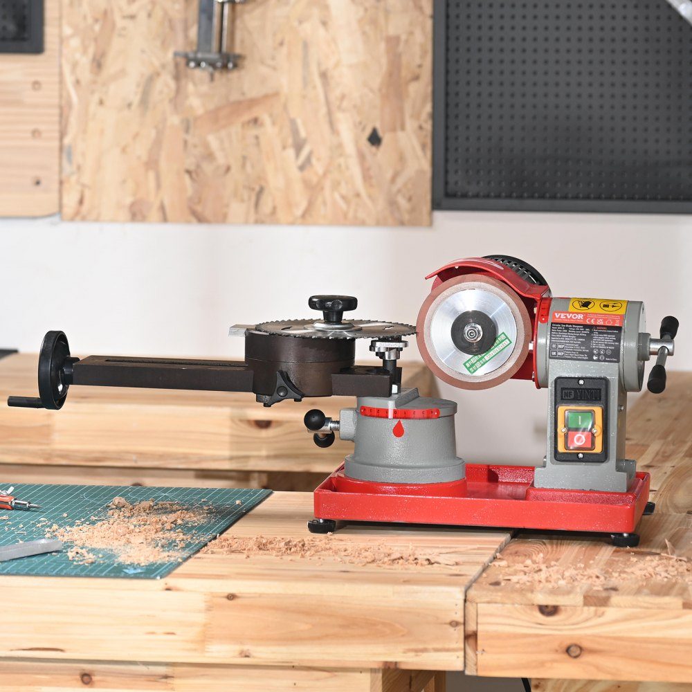 Saw blade sharpener 370W sharpening machine circular saw blade sharpener 3600 rpm circular saw blade sharpener φ 80.01-698.5mm saw blade sharpener φ 1.6-4.0mm 6-fold saw centering