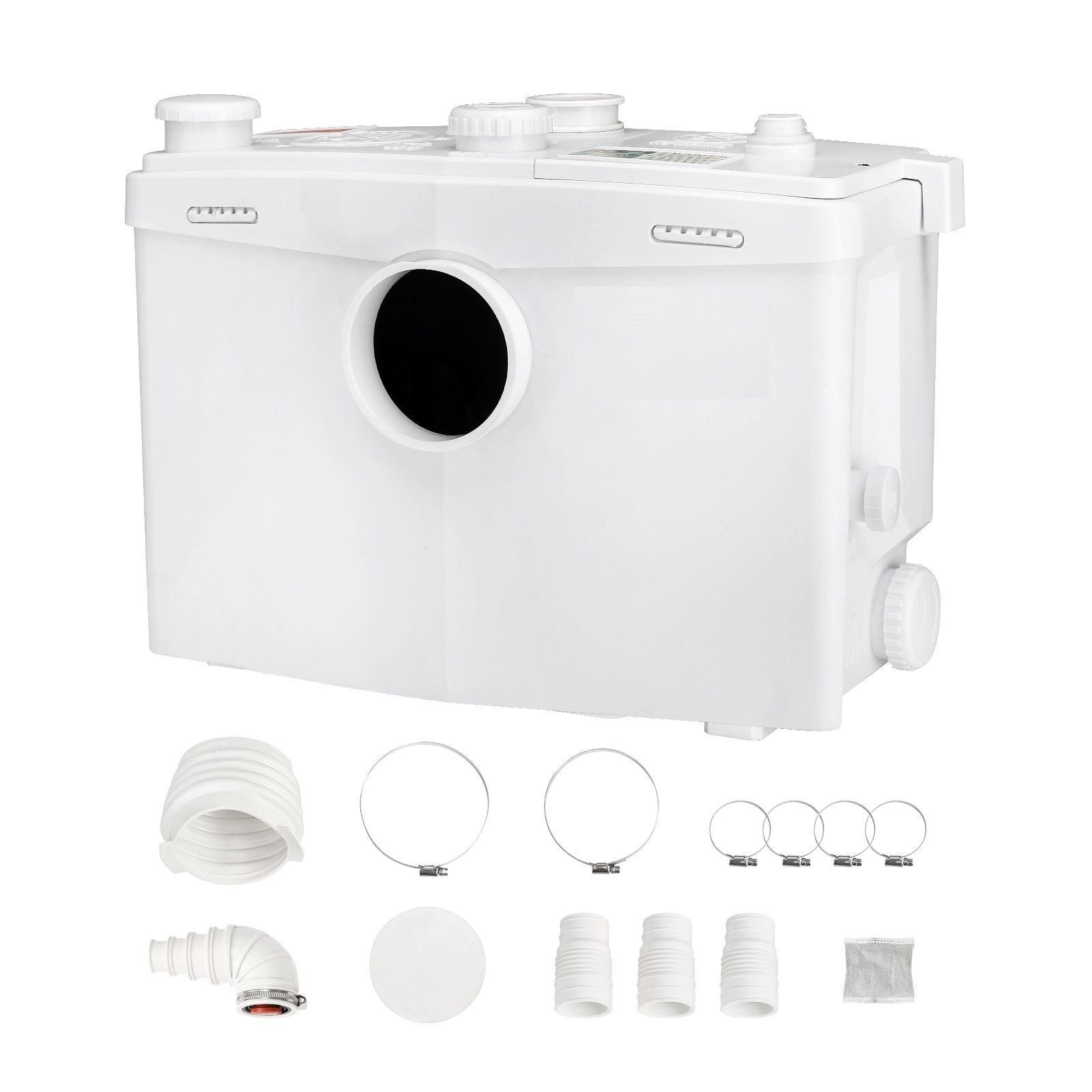 Abwasserhebeanlage Fäkalienhebeanlage 10m Förderhöhe Abwasserpumpe Haushaltspumpe Schmutzwasserpumpe Eingebautes Rückschlagventil Wartungsfreie WC-Dusche