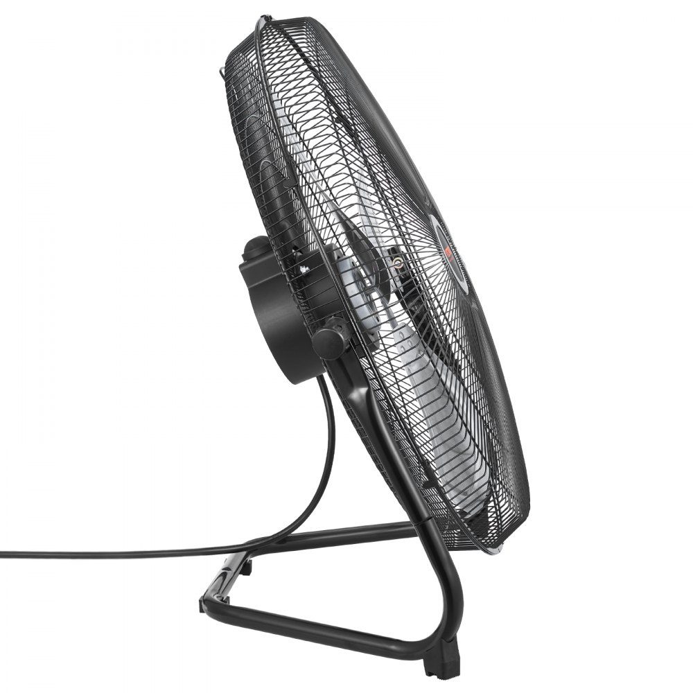 Vloerventilator 3 snelheden windmachine 508 mm 4800 CFM 360° verstelbare kanteling 6,5 m/s luchtstroom grote metalen ventilator voor thuisgymnastiek kantoor garage commerciële winkel – Artikelnr. HT-24200