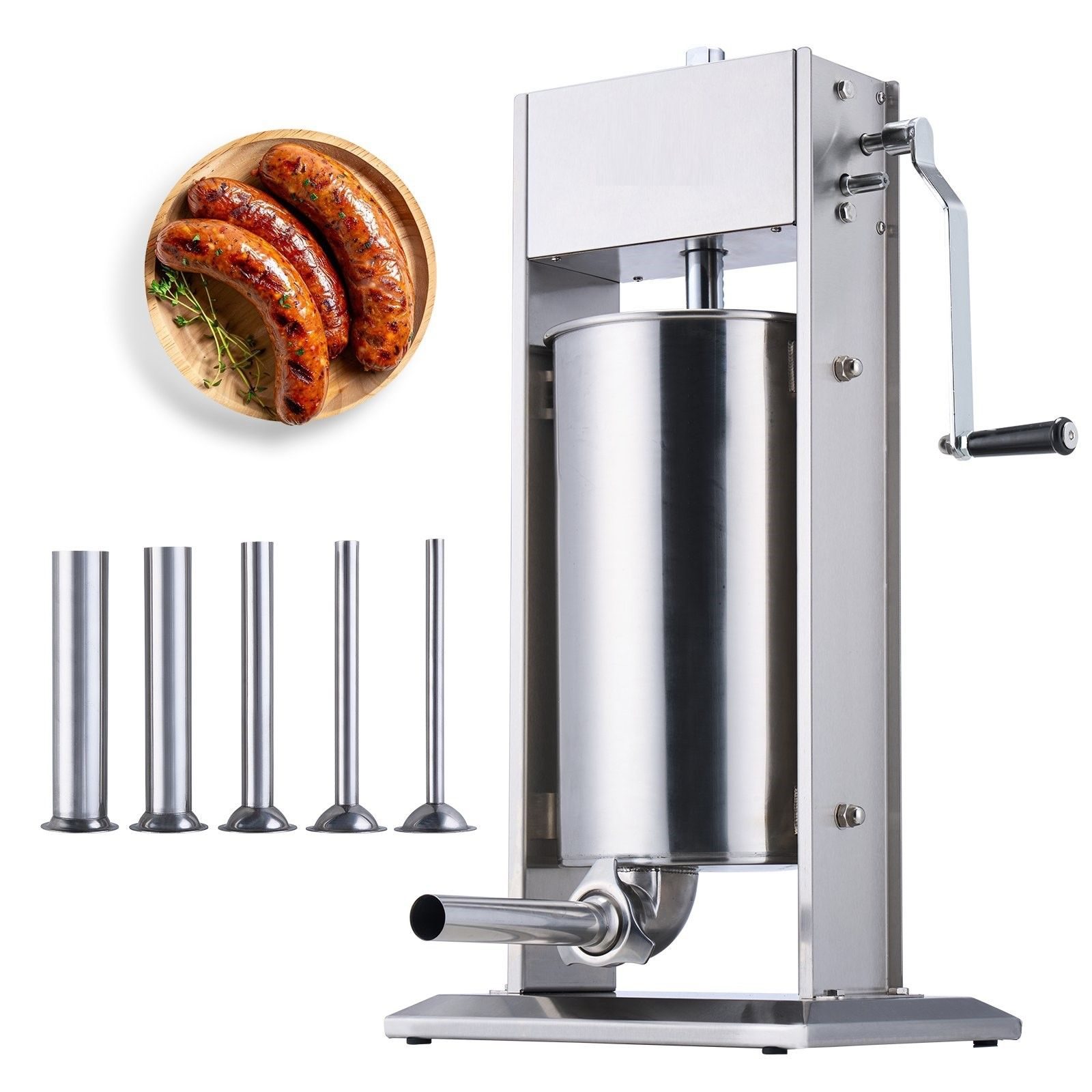 Poussoir à saucisson manuel - Machine à saucisson verticale inox 15 litres