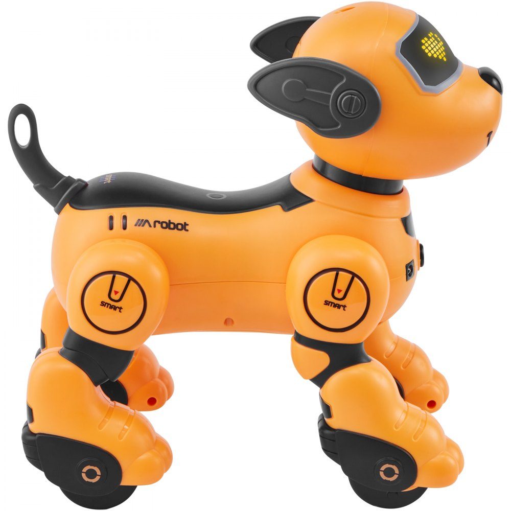 Ferngesteuertes Roboter-Hundespielzeug, 2,4-GHz-RC-Hund, programmierbarer intelligenter interaktiver Roboter-Haustier für Kinder mit Folgefunktion, Berührungs- und Sprachsteuerung, singend tanzendes RC-Stunt-Spielzeug für Jungen und Mädchen ab 3 Jahren