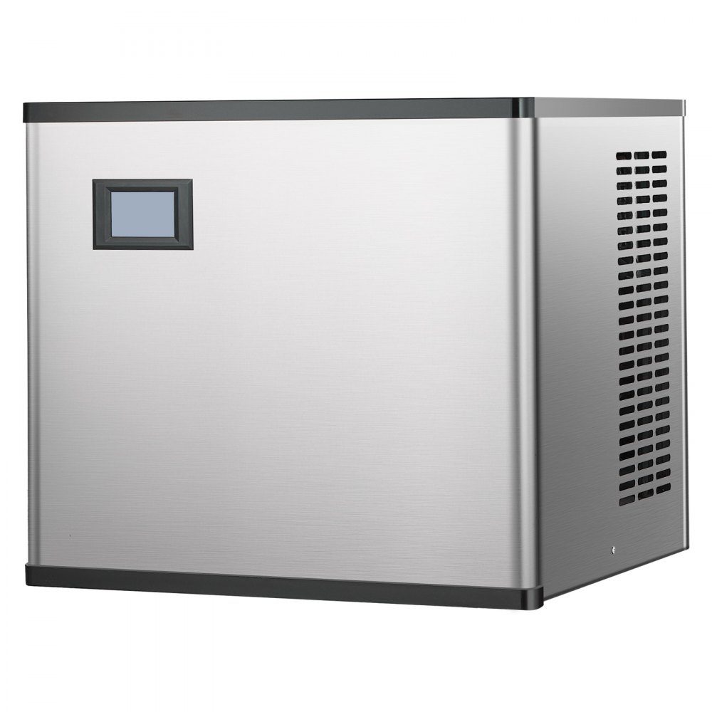 Ice maker head, commercial ice maker (head only), 136kg/day, stainless steel head + PE plastic ice maker head with intelligent control panel and one-touch cleaning