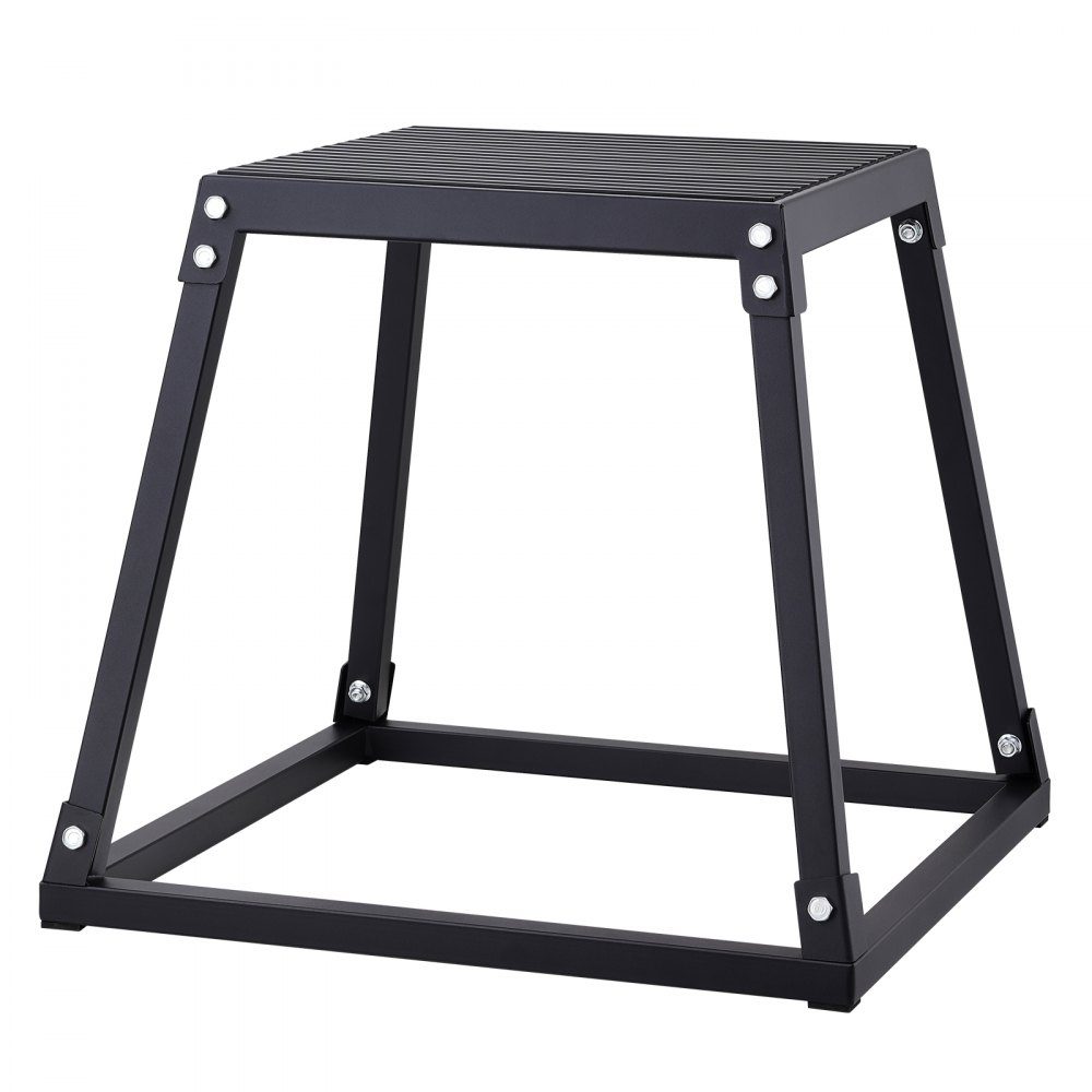 Plyometrische Jump Box, 458 mm Plyo Box, Plyobox Platform Zwart, Antislip Fitness Oefening Step Up Box voor thuistraining, Conditiekrachttraining, Dijtraining