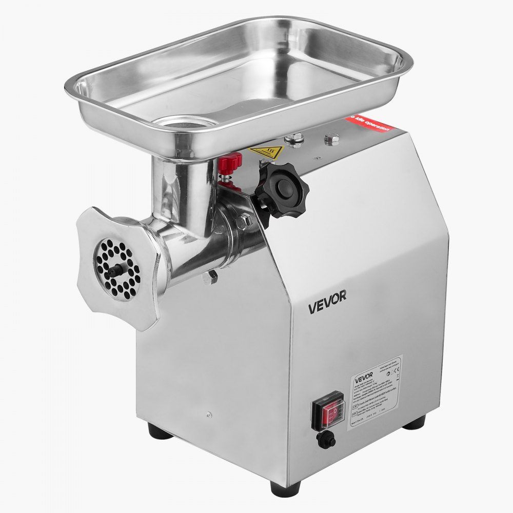 3.2kg/min Capacity Electric Meat Grinder, 850W Industrial Tabletop Meat Grinder with Blade and Grinding Plate, Sausage Machine, Stainless Steel Commercial Meat Grinder for Kitchen Restaurant