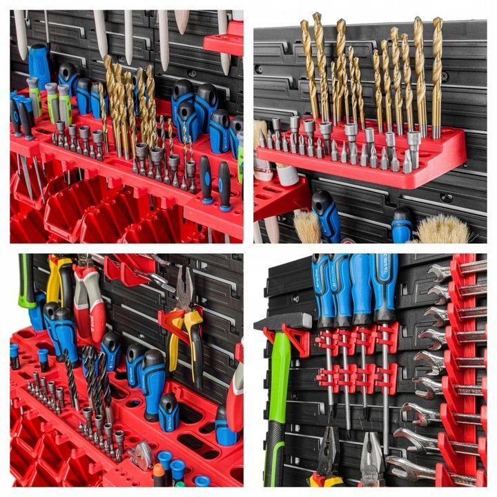 Workshop shelf tool wall 230x78 cm complete set