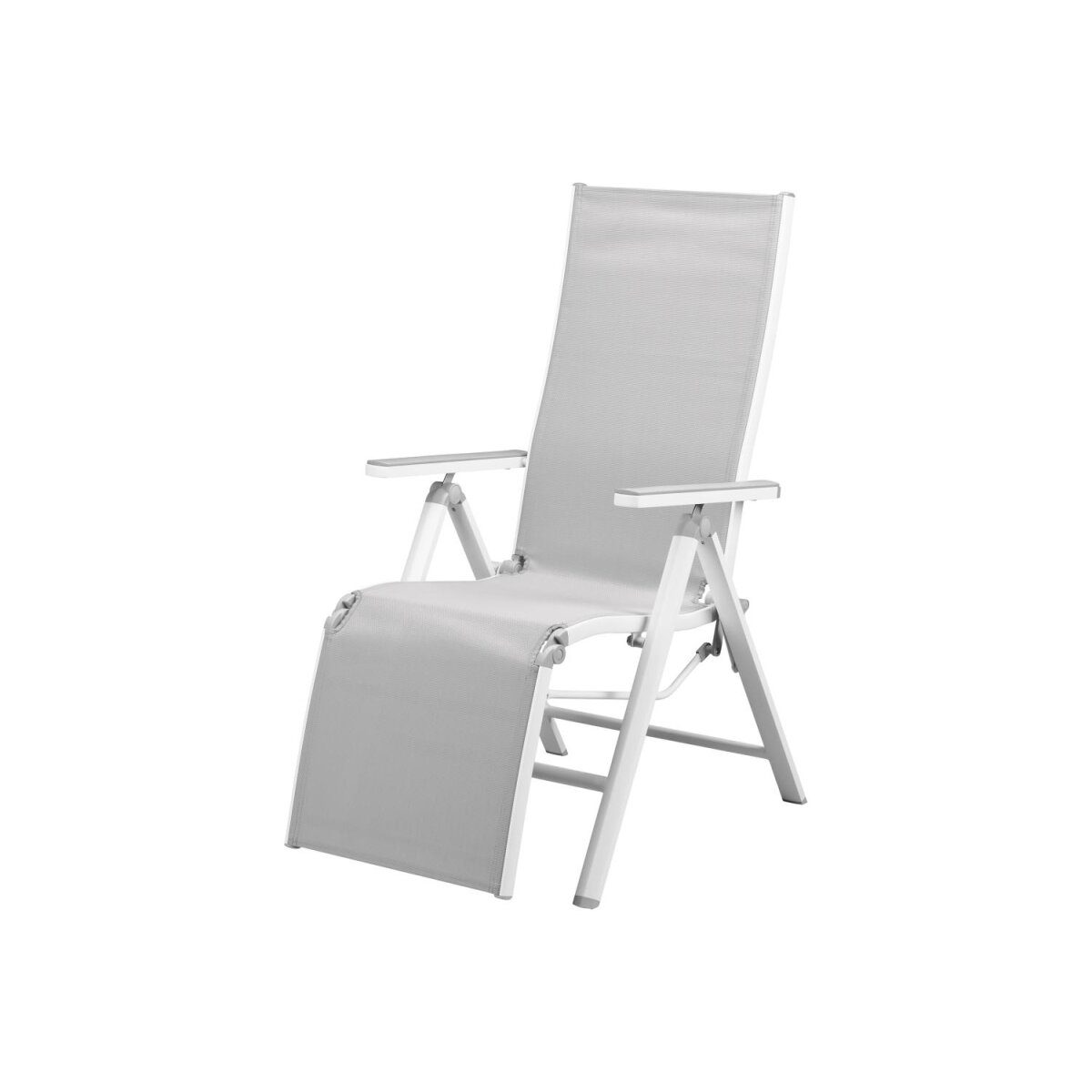 LIVARNO HOME “Houston” aluminium relaxstoel, wit