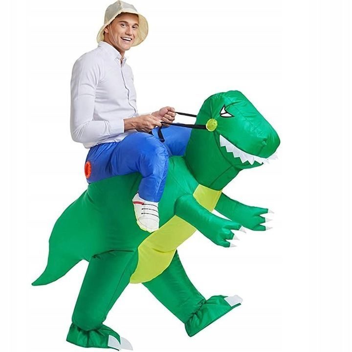 OPBLAASBAAR Dino-kostuum voor feest, Hallo, Halloween, carnaval