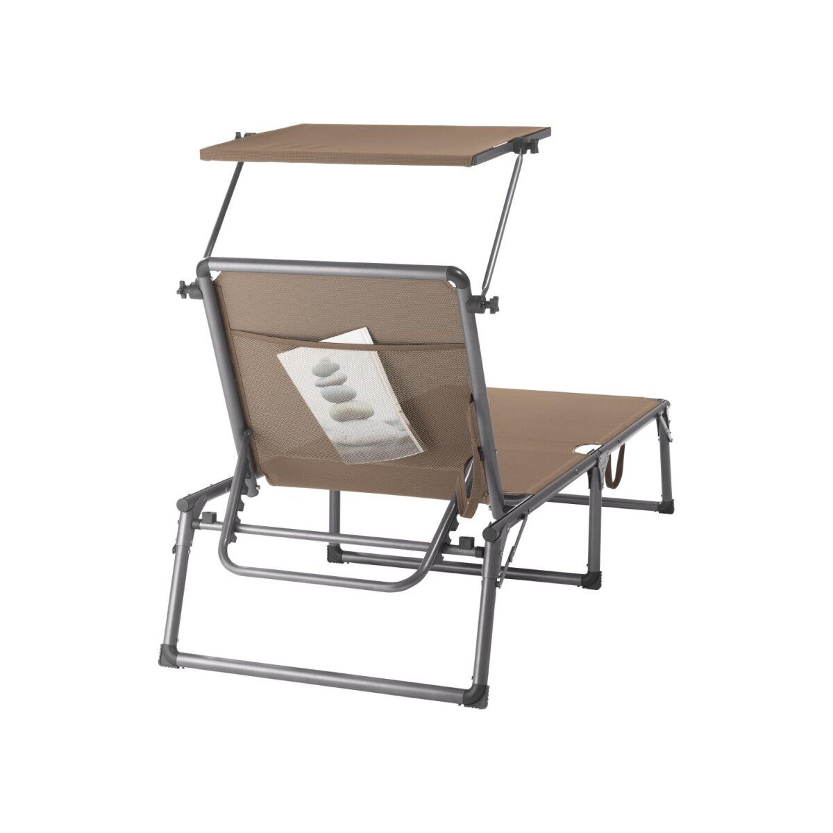 LIVARNO® chaise longue trépied en aluminium »Houston«, taupe