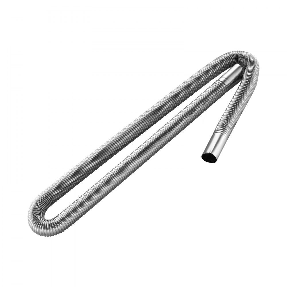 Exhaust pipe auxiliary heater Flexible exhaust hose 119 cm for car diesel heater with 2 clamps, stainless steel exhaust pipe with Φ 25 mm cross section for 2 kW / 5 kW / 8 kW diesel heaters air heaters