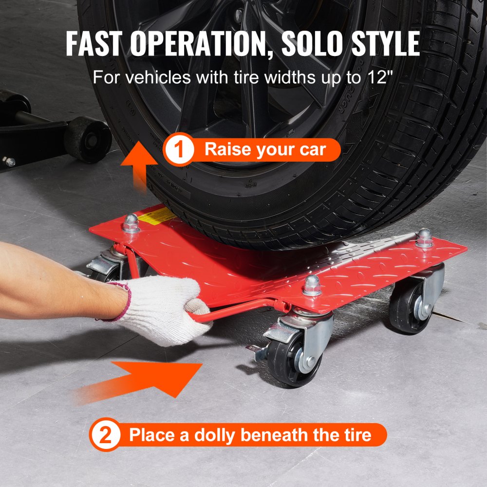Heavy duty car transporter made of steel with a load capacity of 3600 kg, trolley with brakes, vehicle transport trolley for transporting cars, trucks, trailers, motorcycles and boats, pack of 4 red Heavy duty car transporter made of steel with a load capacity of 3600 kg, trolley with brakes, vehicle transport trolley for transporting cars, trucks, trailers, motorcycles and boats, pack of 4 red