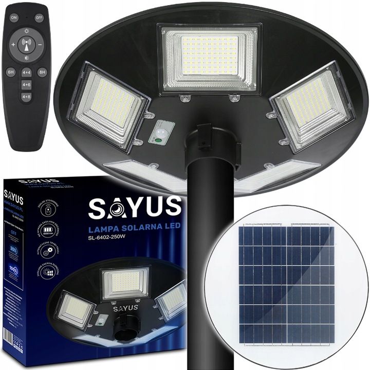 Lampadaire solaire LED UFO – détecteur de mouvement et crépusculaire, télécommande Lampadaire solaire LED UFO – détecteur de mouvement et crépusculaire, télécommande