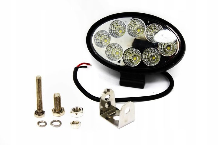 LED work light - oval, 8 LEDs, halogen-like, 12/24V DC