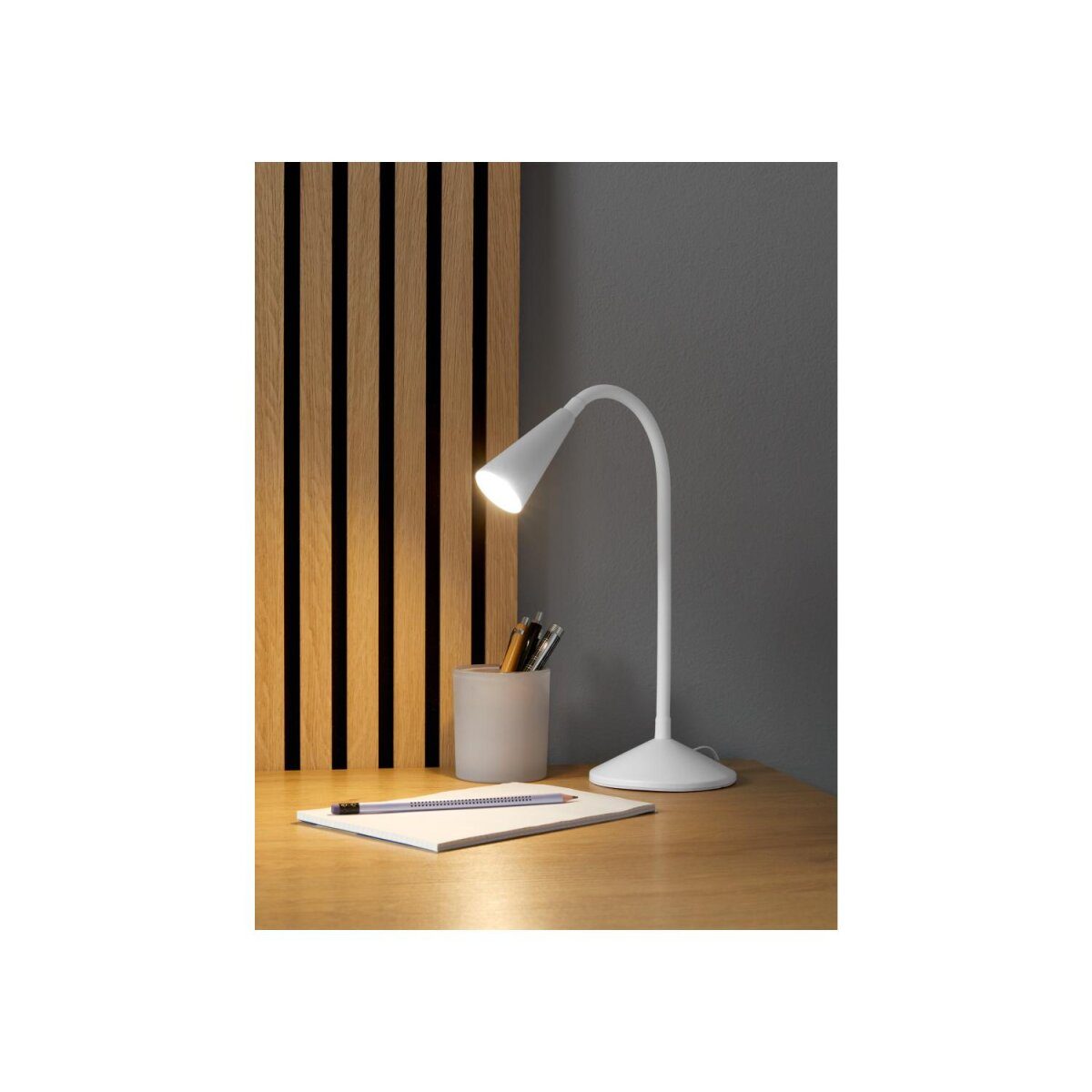 LIVARNO home LED tafellamp, met flexibele metalen hals (wit)